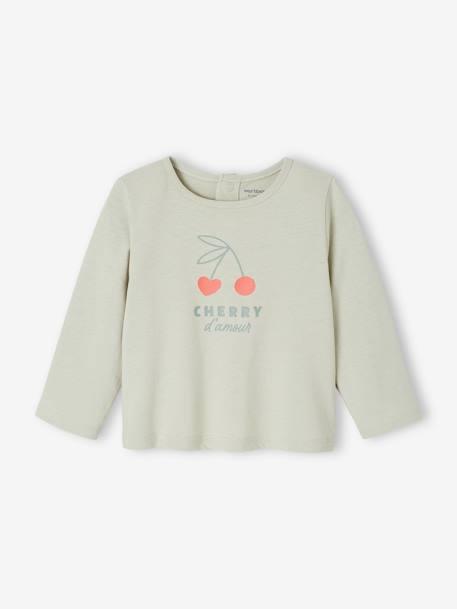 Pack of 2 long-sleeved baby t-shirts - BASICS rosy+sage green 