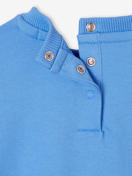 Baby round-neck sweatshirt - BASICS blue+ecru 