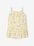 Floral dress and bloomers set for newborn pale yellow 