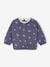 Sweatshirt with Broderie Anglaise Collar for Babies navy blue+rosy 