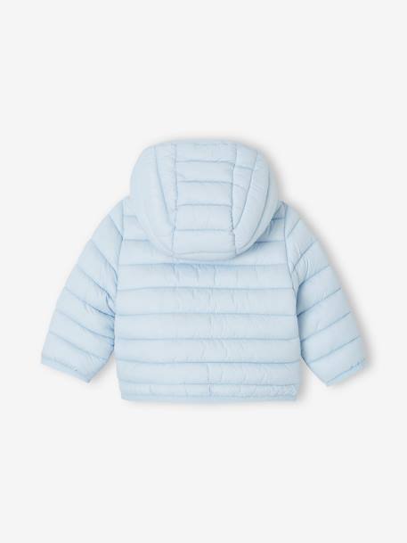 Lightweight Padded Jacket with Hood for Babies BLUE DARK SOLID+sage green+sky blue 