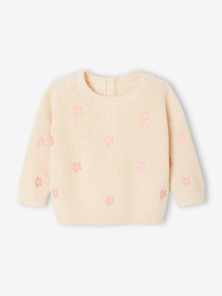 Embroidered baby top vanilla 