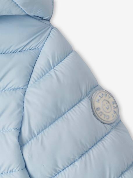 Lightweight Padded Jacket with Hood for Babies BLUE DARK SOLID+sage green+sky blue 