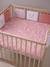 Cot/Playpen Bumper, In the Woods old rose+sage green 