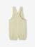 Cotton Gauze Dungarees, Lined, for Newborn Babies beige+bleached denim+green 