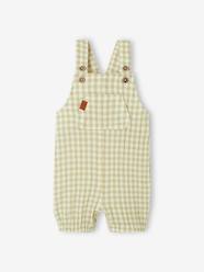 -Cotton Gauze Dungarees, Lined, for Newborn Babies