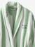 Striped Bath Robe for Adults, TRANSAT, Family Capsule Collection, with Recycled Cotton striped green+striped pink 