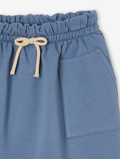 Fleece Skirt for Girls chambray blue+red+striped green 