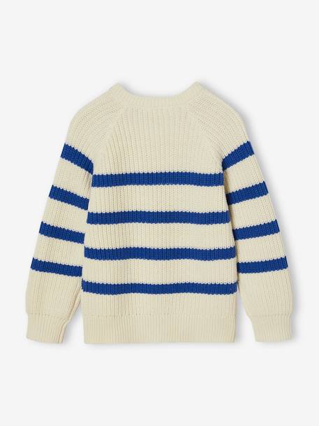 Striped Top for Boys ecru+electric blue+ink blue+navy blue 