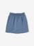 Fleece Skirt for Girls chambray blue+red+striped green 