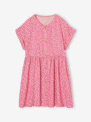 Girls-Button-up floral dress for girls