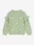 Jumper with Ruffled Sleeves for Girls almond green+ecru+navy blue+red+sage green 