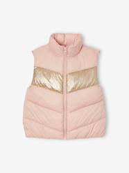 Girls-Colour block sleeveless padded jacket for girls