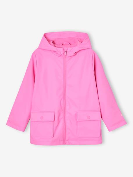 Hooded raincoat for girls rose 