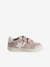 Leather Trainers with Hook-&-Loop Straps for Children, Designed for Autonomy pale pink 