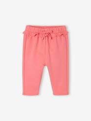 Baby-Trousers & Jeans-Basics Fleece Trousers for Baby Girls