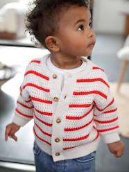 Baby-Openwork Knit Cardigan for Babies