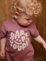 Baby-Organic cotton "Happy Youpi" baby short-sleeved T-shirt