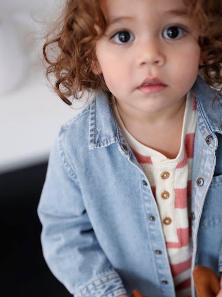 Denim Shirt with Press Studs for Babies double stone+stone 