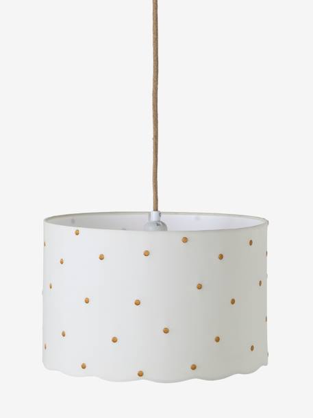 Feston and gold dot pendant light shade ecru 