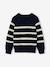 Striped Top for Boys ecru+electric blue+ink blue+navy blue 