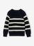 Striped Top for Boys ecru+electric blue+ink blue+navy blue 