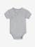 Pack of 3 short-sleeved baby bodysuits 'my little heart' sky blue 