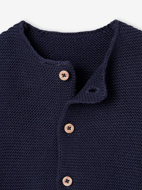 Baby Cardigan - BASICS 100% Cotton ecru+marl beige+navy blue 