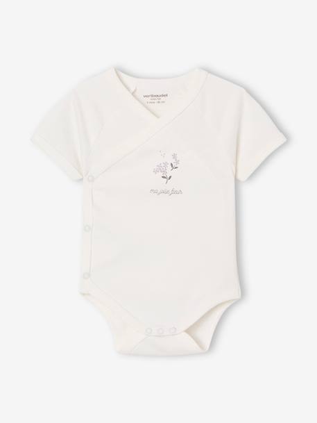 Pack of 5 baby bodysuits with popper opening lilac 