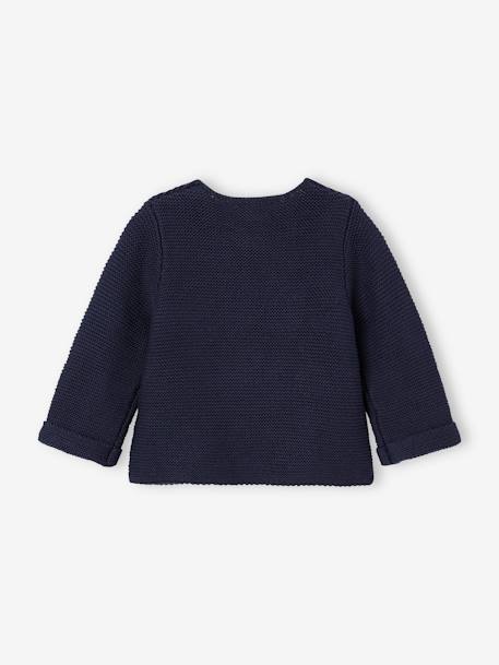 Baby Cardigan - BASICS 100% Cotton ecru+marl beige+navy blue 