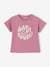 Organic cotton 'Happy Youpi' baby short-sleeved T-shirt violet 