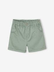 Girls-Shorts-Girls' easy pull-on tregging shorts - BASICS