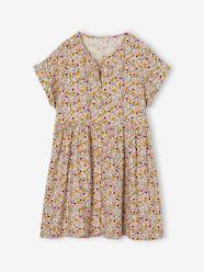 Girls-Button-up floral dress for girls