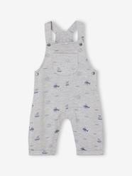 Baby-Dungarees & All-in-ones-Baby fleece dungarees with nautical motifs