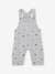 Baby fleece dungarees with nautical motifs marl grey 