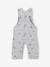 Baby fleece dungarees with nautical motifs marl grey 