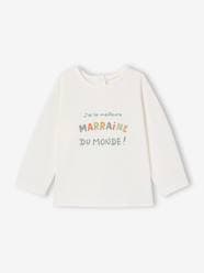 -Message for Godparents T-Shirt with Press Studs on the Back, for Babies