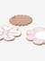 Set of 3 wooden and acrylic flower wall decorations rose 