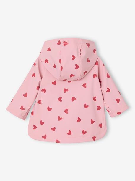 Hooded Raincoat for Baby Girls ecru+GREEN MEDIUM ALL OVER PRINTED+rose 