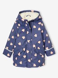 Girls-Raincoat with Sherpa Lining for Girls