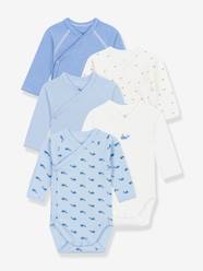 Baby-Pack of 5 Long-Sleeved Bodysuits for Babies, PETIT BATEAU