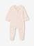 Pack of 3 BASICS Jersey Knit Sleepsuits with Zip Fastening, for Babies blush+cappuccino+chambray blue 