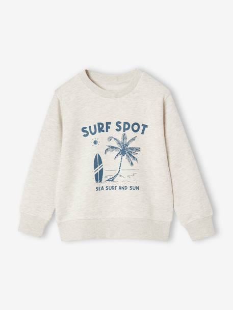 Graphic print basics sweatshirt for boys - BASICS aqua green+blue+marl white 