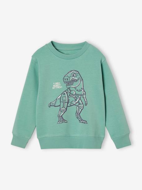 Graphic print basics sweatshirt for boys - BASICS aqua green+blue+marl white 