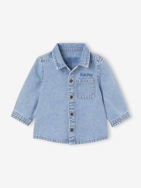 Denim Shirt with Press Studs for Babies double stone+stone 