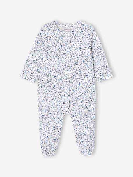 Pack of 2 floral sleepsuits blue 