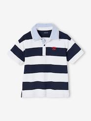 Boys-Double-collar striped polo shirt