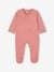 Pack of 3 BASICS Jersey Knit Sleepsuits with Zip Fastening, for Babies blush+cappuccino+chambray blue 