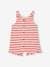 Knitted-Effect Jersey Knit Playsuit for Babies striped red 