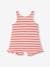 Knitted-Effect Jersey Knit Playsuit for Babies striped red 